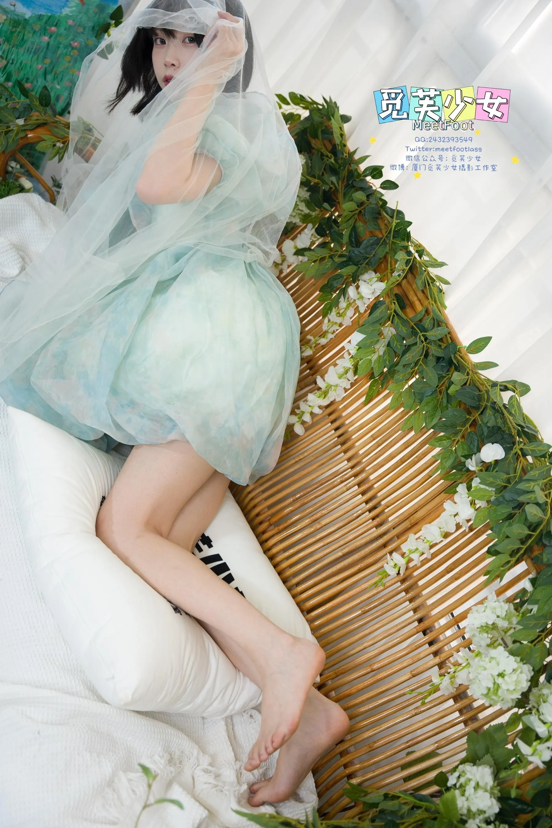 觅芙少女 NO.033 小婉-一袭蓝色纱裙构筑今晚浪漫的梦境-PIC [249P]插图9